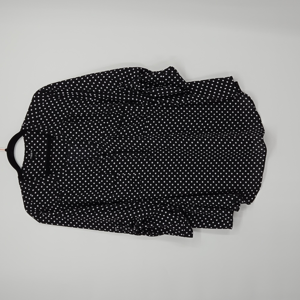 Torrid Pullover Polka-dot Two Front Pocket Pull Tab Rolled Sleeve Plus Size 3X